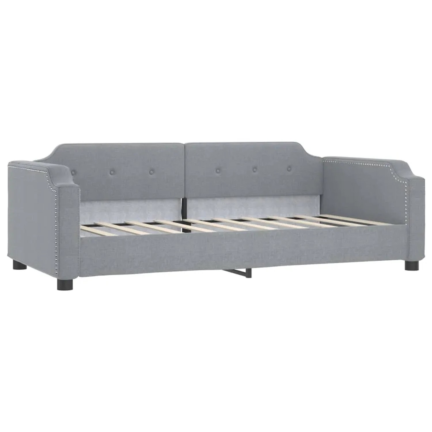 vidaXL Tagesbett Hellgrau 90x190 cm Stoff1851802
