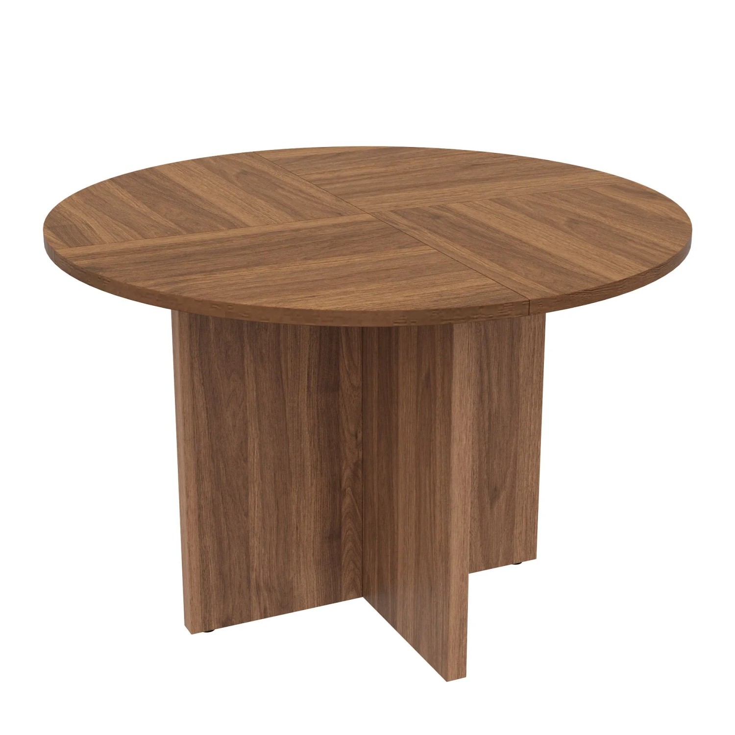Merax Esstisch Rund 120x120cm Walnuss Design