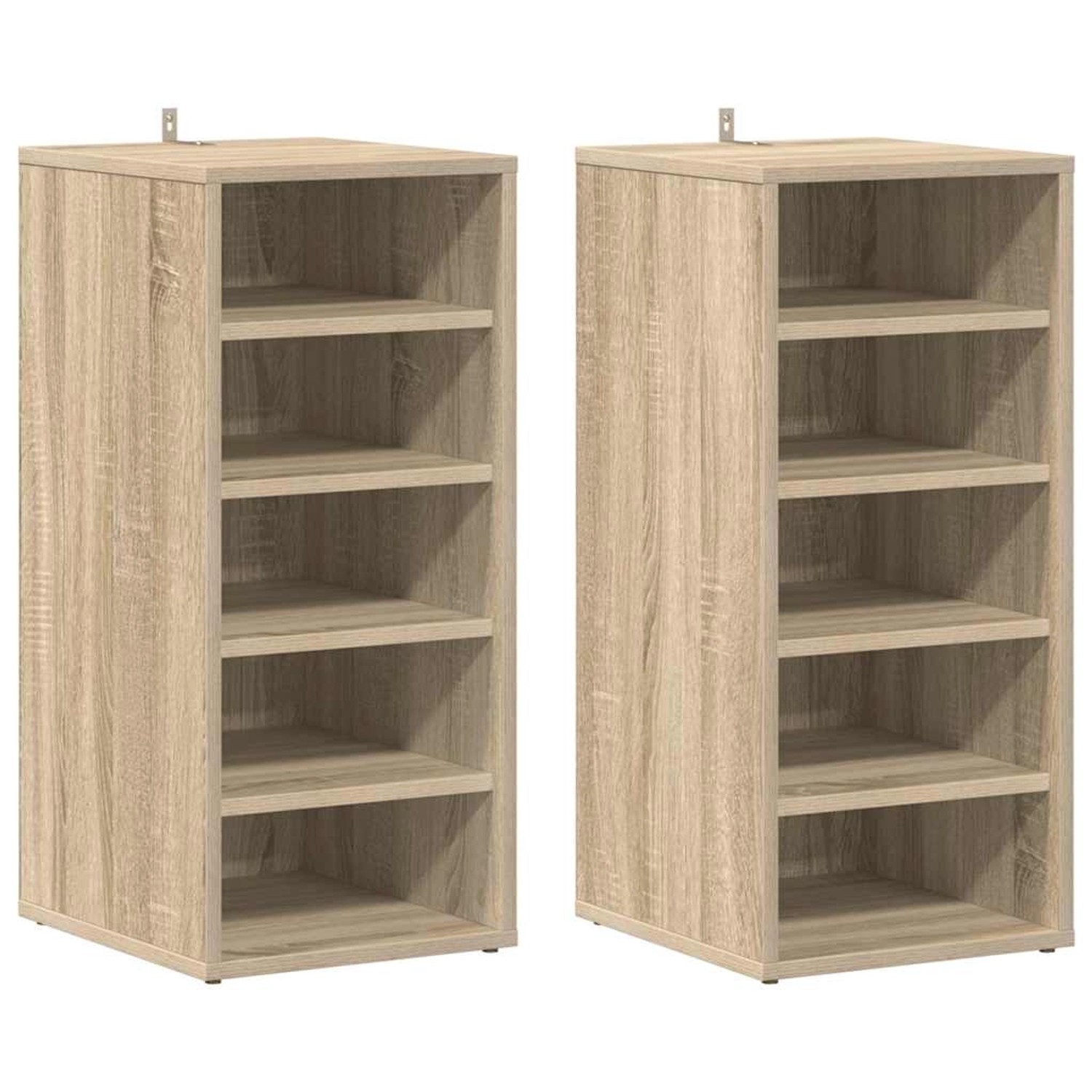 vidaXL Schuhschränke 2 Stk Sonoma-Eiche 31,5x35x70 cm Holzwerkstoff 808988 günstig online kaufen