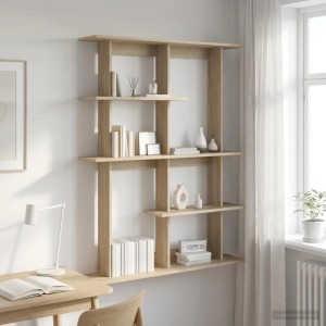 vidaXL Wandregal Sonoma-Eiche 102 x 20 x 130 cm Holzwerkstoff 8012054