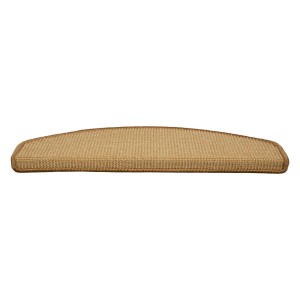 Halbrunde, selbstklebende Karat Stufenmatte aus Sisal in Natur, 23,5x65 cm.