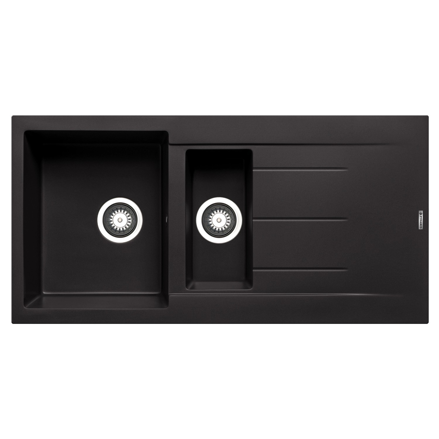 Pyramis Pyragranitespüle Alazia 1 1/2B 1D 100 cm x 50 cm Volcano