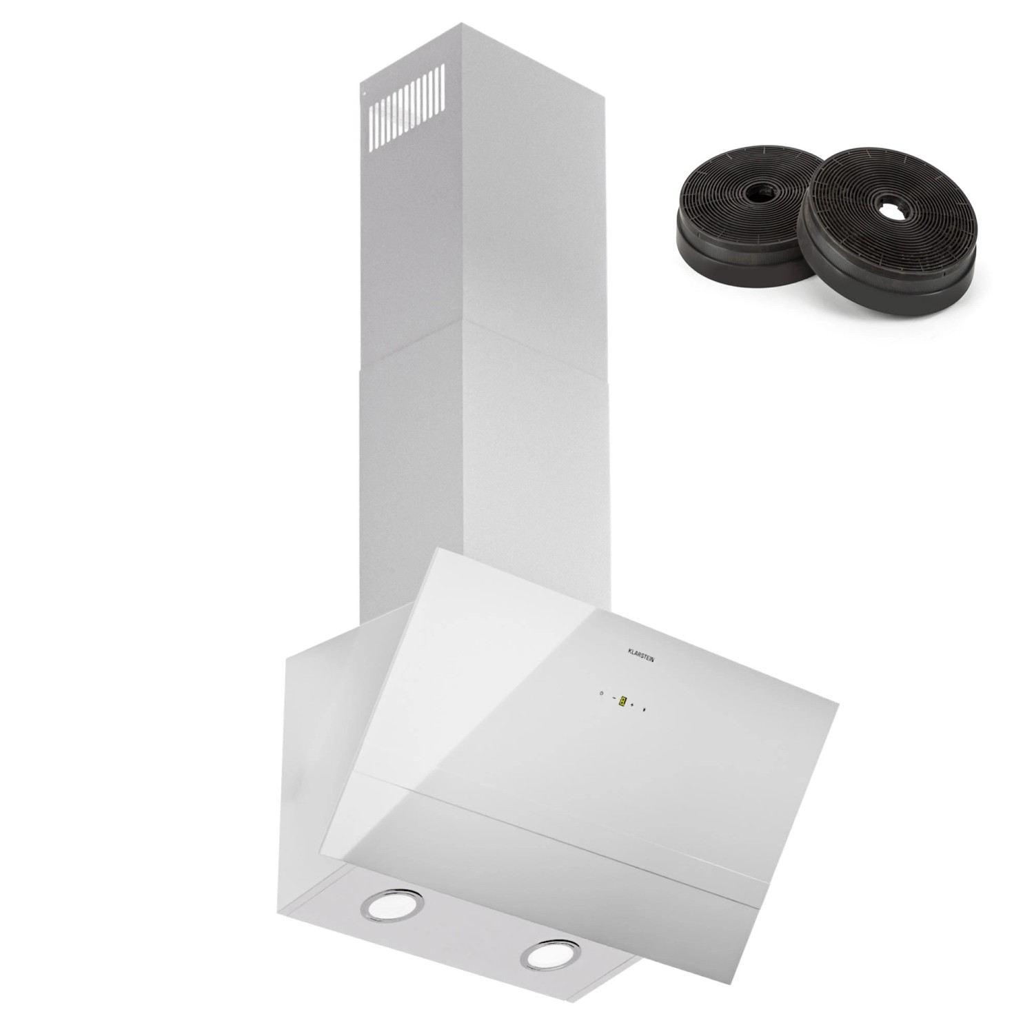 Klarstein Laurel 60 Dunstabzugshaube 60cm Abluft: 247 m³/h LED Touch Weiß