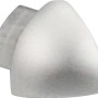 Ecke Viertelkreis-Abschlussprofil, Alu eloxiert, Silber matt, 10 mm, 2 Stück