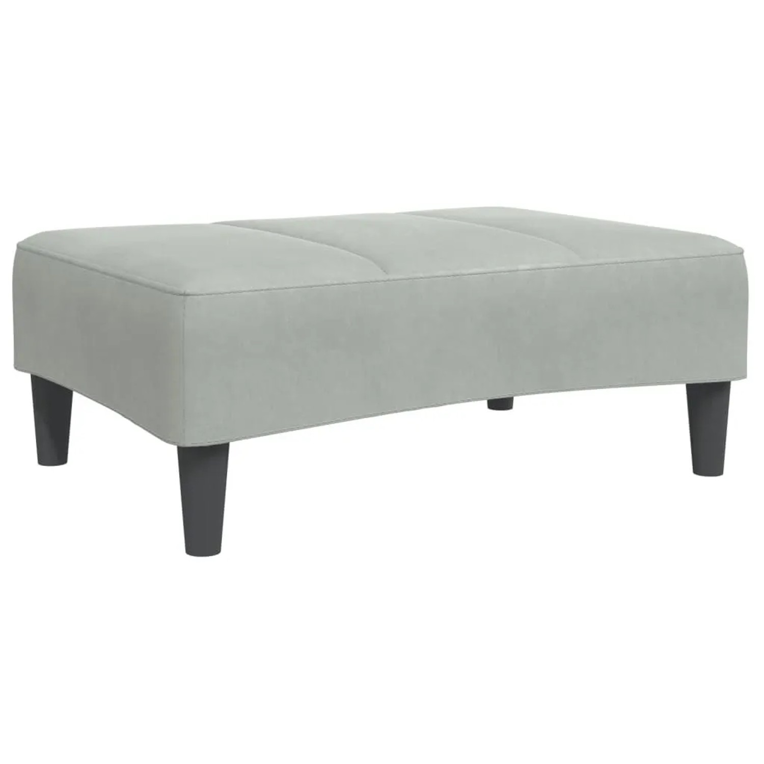 vidaXL Fußhocker Hellgrau 77x55x31 cm Samt 4007375