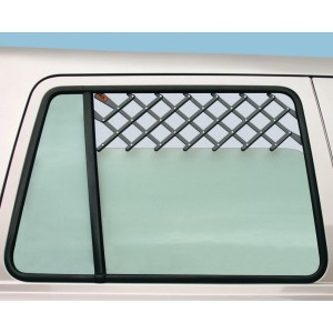 Heim RAC Hunde-Gitter für Autofenster, ausziehbar bis 60 cm, für sicheren Transport von Hunden im Auto.