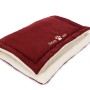 Bordeauxrote Heim Microfaser Hundedecke/Katzendecke (115x71cm) mit Fellfutter.