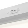 Detailaufnahme: Silberne LED Unterbauleuchte (8W) mit Schalter.