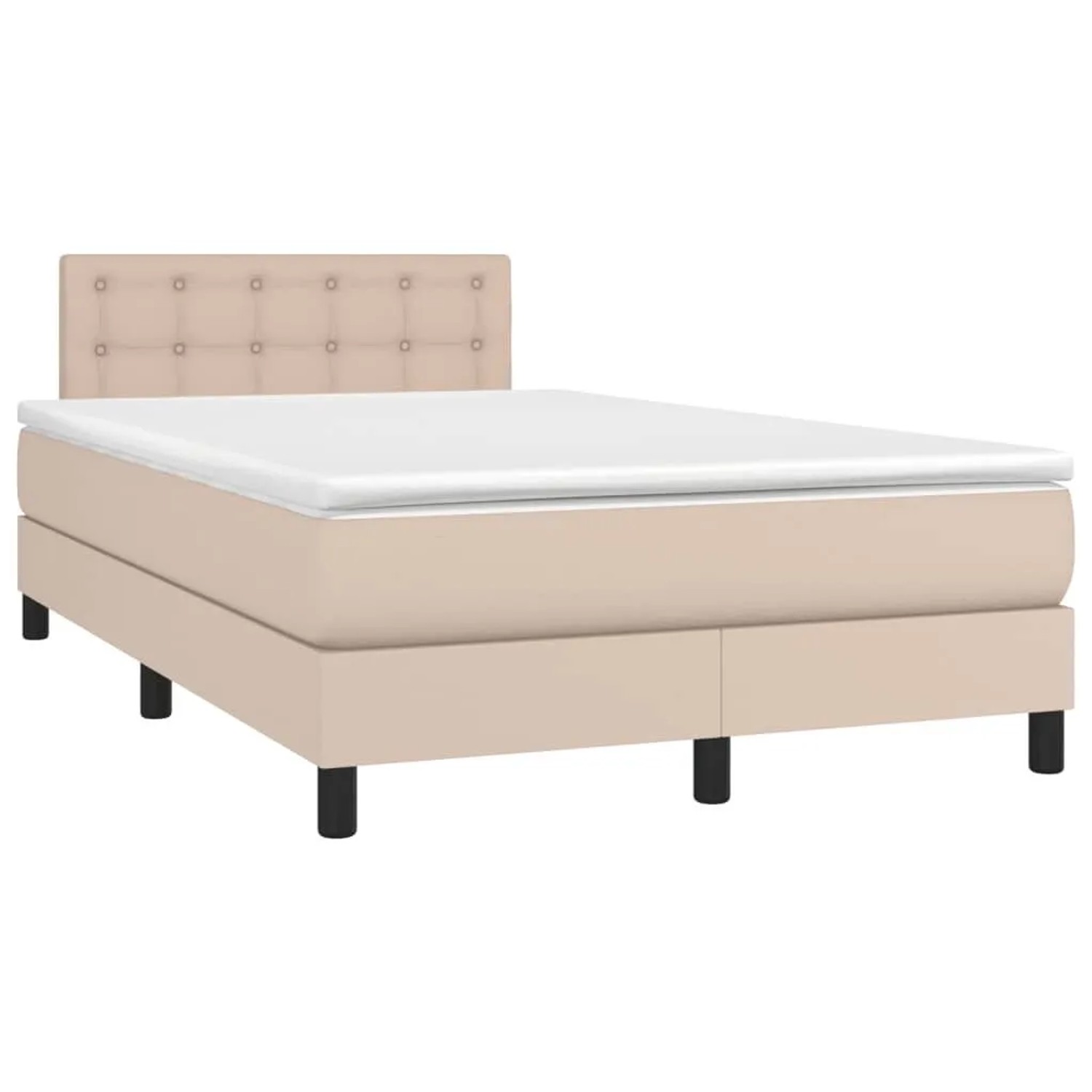 vidaXL Boxspringbett Matratze Cappuccino-Braun 120x190 cm Kunstleder 3269824