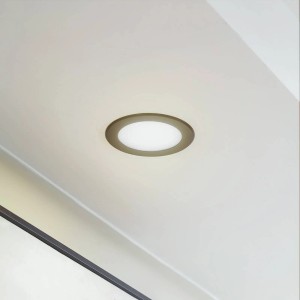 Schwarzer PRIOS LED Einbaustrahler Rida für Bad, 1-flammig, Aluminium.