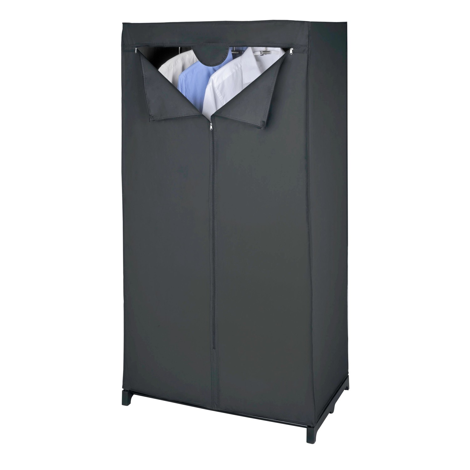 Thumbnail - Wenko Kleiderschrank Deep Black mit Ablage 150 cm x 75 cm x 50 cm