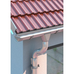 Fallrohrbogen NW 60/40° in Anthrazit aus Aluminium für die Metall-Dachrinne.