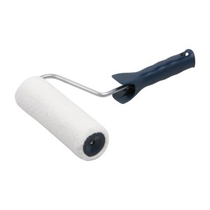 LUX Kurzflorroller, 18 cm, für Farben und Putzarbeiten. Farbroller mit kurzem Flor und blauem Griff.