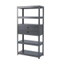 JAN NOWAK Metallregal mit Schubladen JOHNNY 180 x 80 x 42 cm Anthrazit