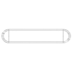 Leeres, verzinktes furnicato Gabionen-Hochbeet, 500x100x50 cm, zur Befüllung mit Steinen.