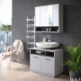Vicco Waschbeckenunterschrank Beatrice, grau/anthrazit, 80 cm breit. Badmöbel mit Stauraum.