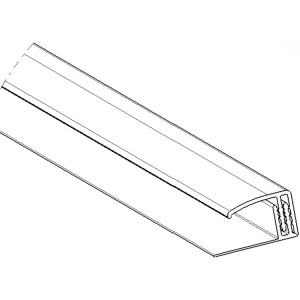 Grosfillex Abschlussprofil, klippbar, weiß, für 8-10 mm Paneele, Zubehör für Wand- und Deckenpaneele.