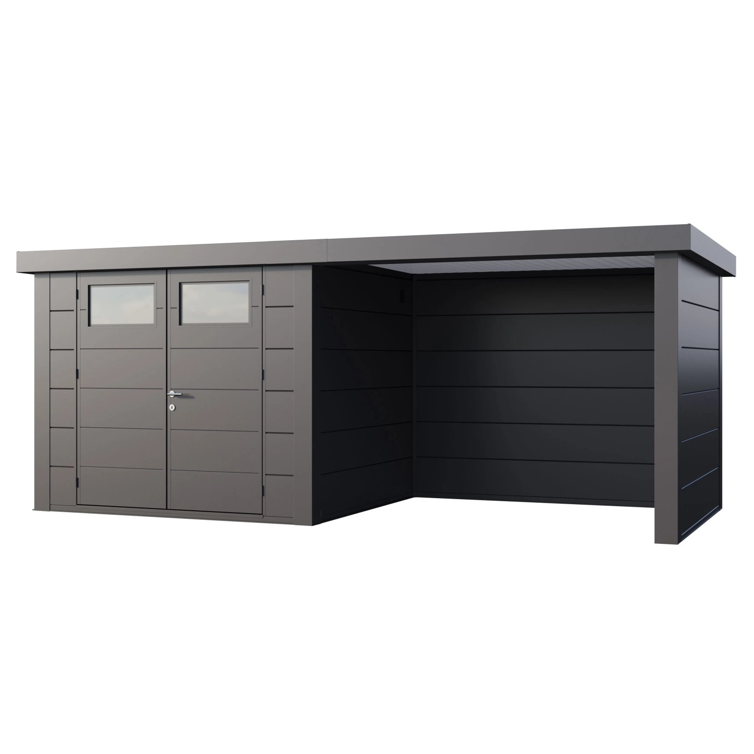 Gerätehaus Classico 2724 mit Lounge S Rechts 552 cm x 238 cm Anthrazit günstig online kaufen