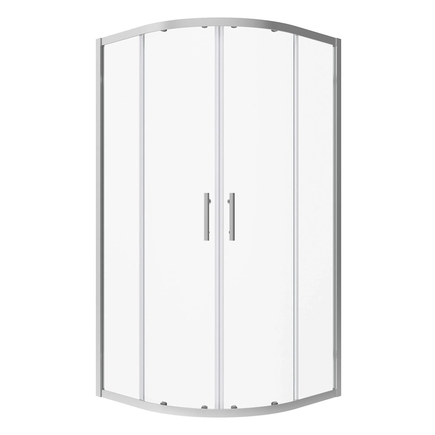 Aquabatos Viertelkreis-Duschkabine Runddusche 6 mm ESG Sicherheitsglas Duschabtrennung Schiebetür 90 x 90 x 195 cm Dusch...