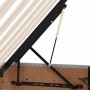 vidaXL Bett mit LED-Lichtleisten Hellgrau 200 x 200 cm Stoff 3371591_16