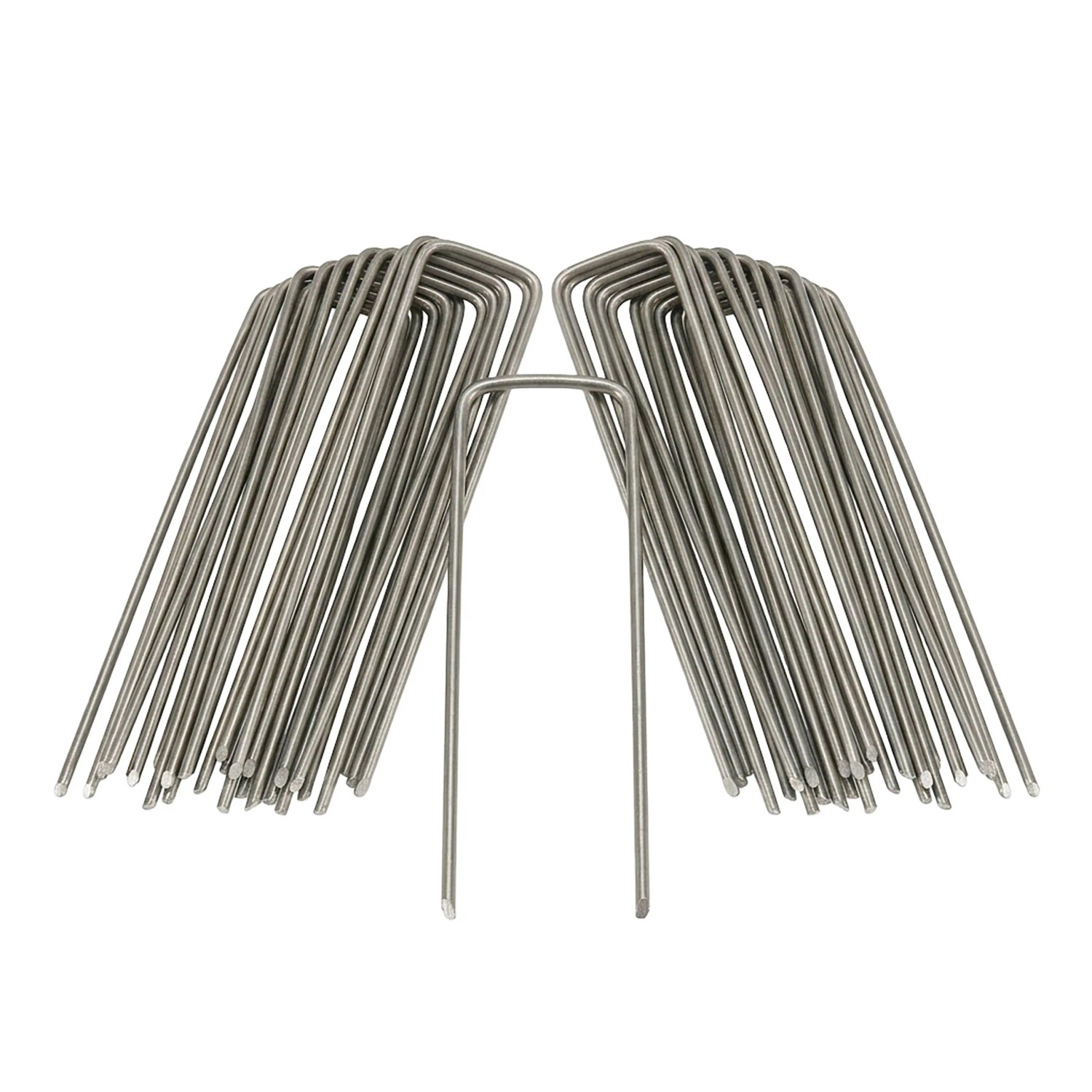 Relaxdays Bodenanker 50er Set Stahl Robust 15 cm x 2,5 cm 10 g