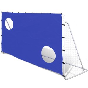 vidaXL Fußballtor mit Torwand 240x92x150 cm Stahl Hochwertig 90573