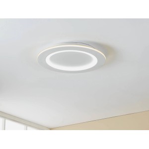 Weiße Eglo LED CCT Deckenleuchte Padrogiano-Z, Ø 45cm, für stimmungsvolle Beleuchtung.