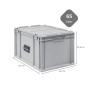 PROREGAL Spar Set 4x Eurobox Nextgen Portable HxBxT 335 x 40 x 60 cm 65 Liter Eurobehälter Transportbox Transportbehälter Stapelbehälter_2