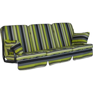 Angerer Hollywoodschaukel Auflage Star Bari, gestreift, mit Kissen und Unterlage für 180 cm Sitzbreite.