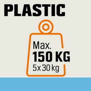 OBI Kunststoff-Steckregal: Material Kunststoff, max. Tragkraft 150 kg (5x30 kg) für 5 Böden. Robustes Regal.