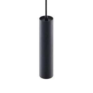 Moderne, schwarze PRIOS Pendelleuchte Neliyah aus Metall, 1-flammig für GU10 Leuchtmittel.