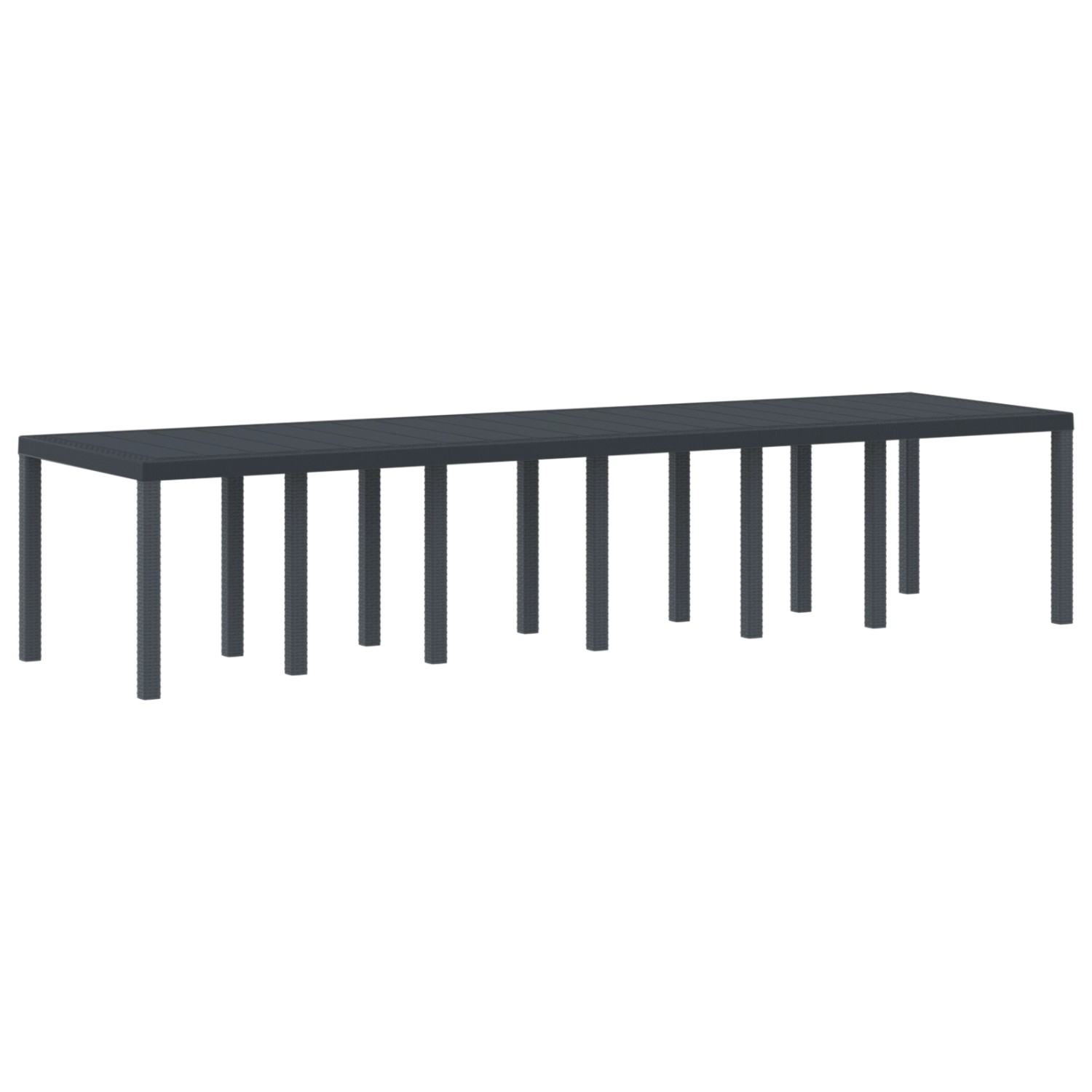 vidaXL Gartentisch Anthrazit 350x100x73 cm Poly Rattan 3378524 günstig online kaufen