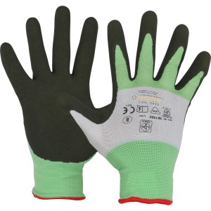 LUX Arbeitshandschuhe Eco Gr. 9, Polyester mit Gripp-Beschichtung für Montage und Werkzeugführung.