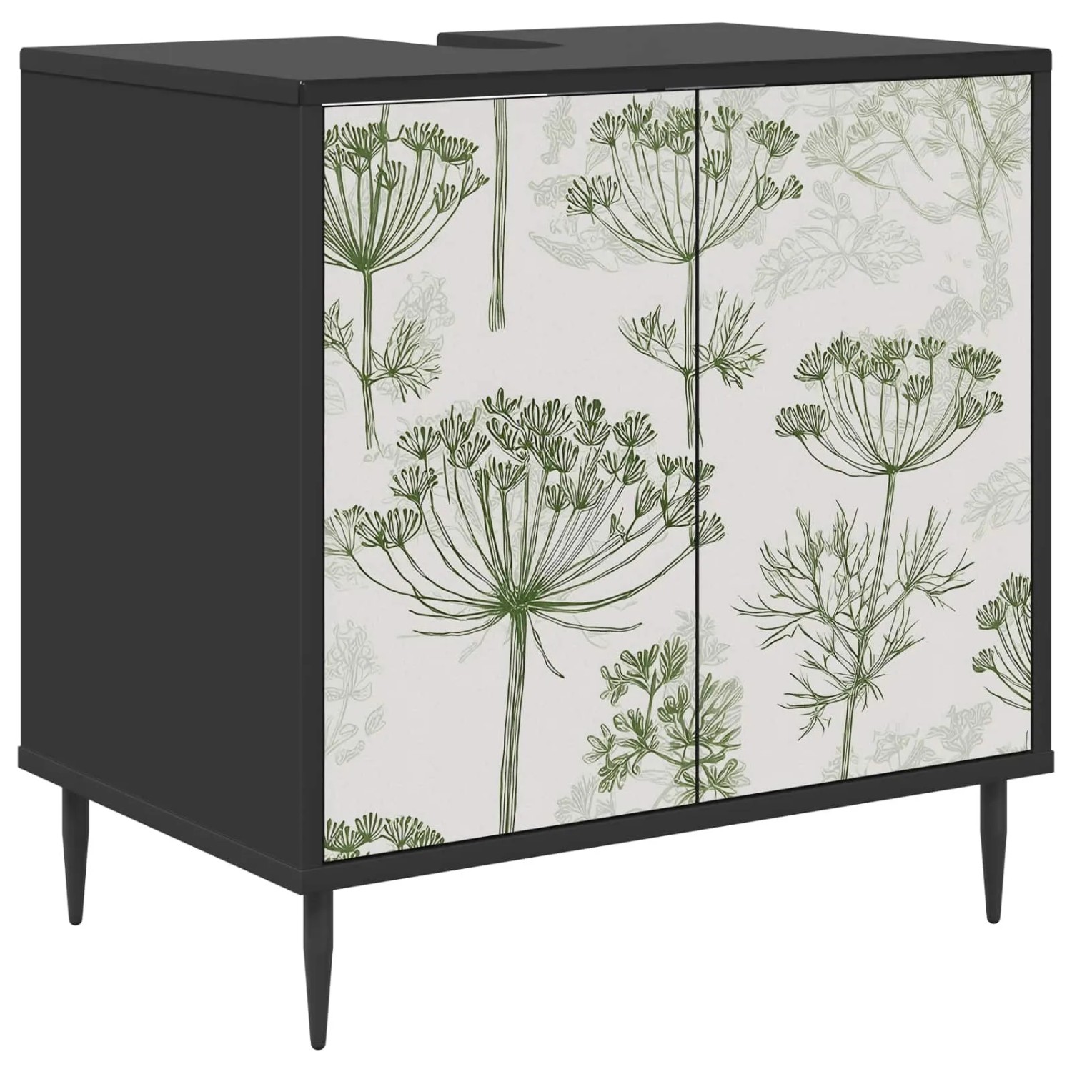 vidaXL Badezimmerschrank GOTHA Schwarz Eichen-Optik 60 x 40 x 61 cm 8007428