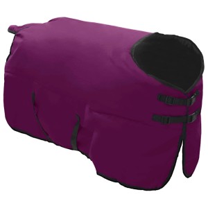 vidaXL Pferdedecke Dunkelgrün und Schwarz 155 cm Polyester 42013095