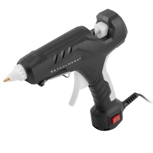 STAHLWERK Heißklebepistole HKP-100DT ST, 100W, mit Rückschlagventil. Werkzeug-Set für präzises Kleben.