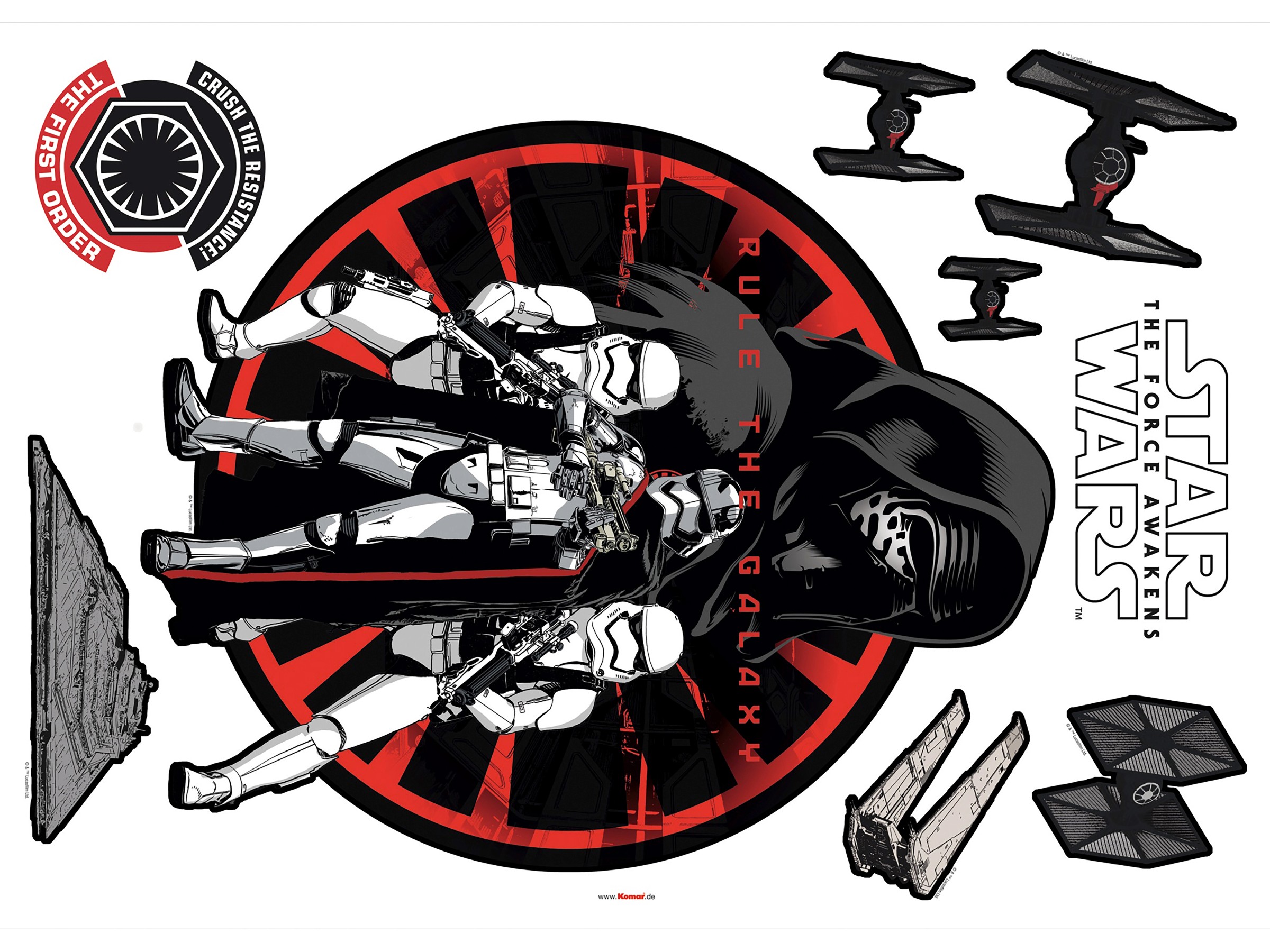 Komar Wandbild Star Wars Kylo Ren | Dark Side Motiv | 50x70 Cm Kunstdruck | Made In Germany | Hohe Qualität, Lichtbeständig