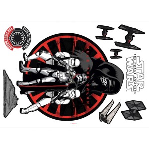 Komar Deko-Sticker Star Wars First Order, Wandtattoo mit Stormtroopern und Raumschiffen.