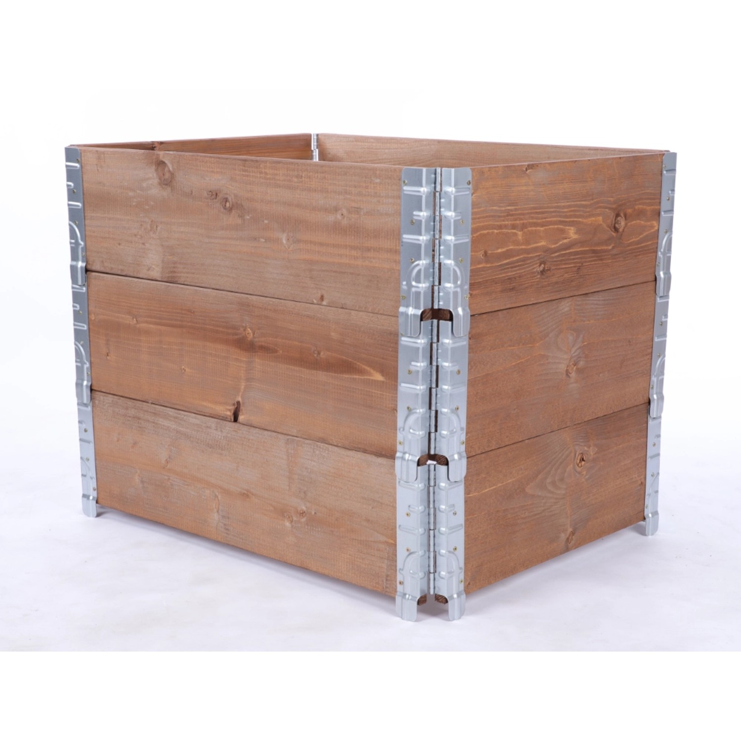PROREGAL Hochbeetkisten GrowBox HxBxT 60x60x80 cm 3 Ebenen Holz Braun günstig online kaufen