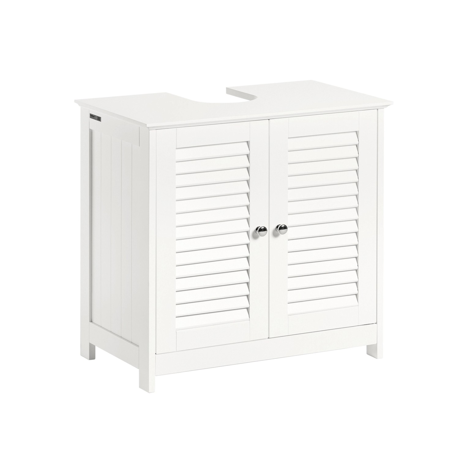 SoBuy Waschbeckenunterschrank Badschrank mit 2 Lamellentüren MDF 60x58x35cm günstig online kaufen