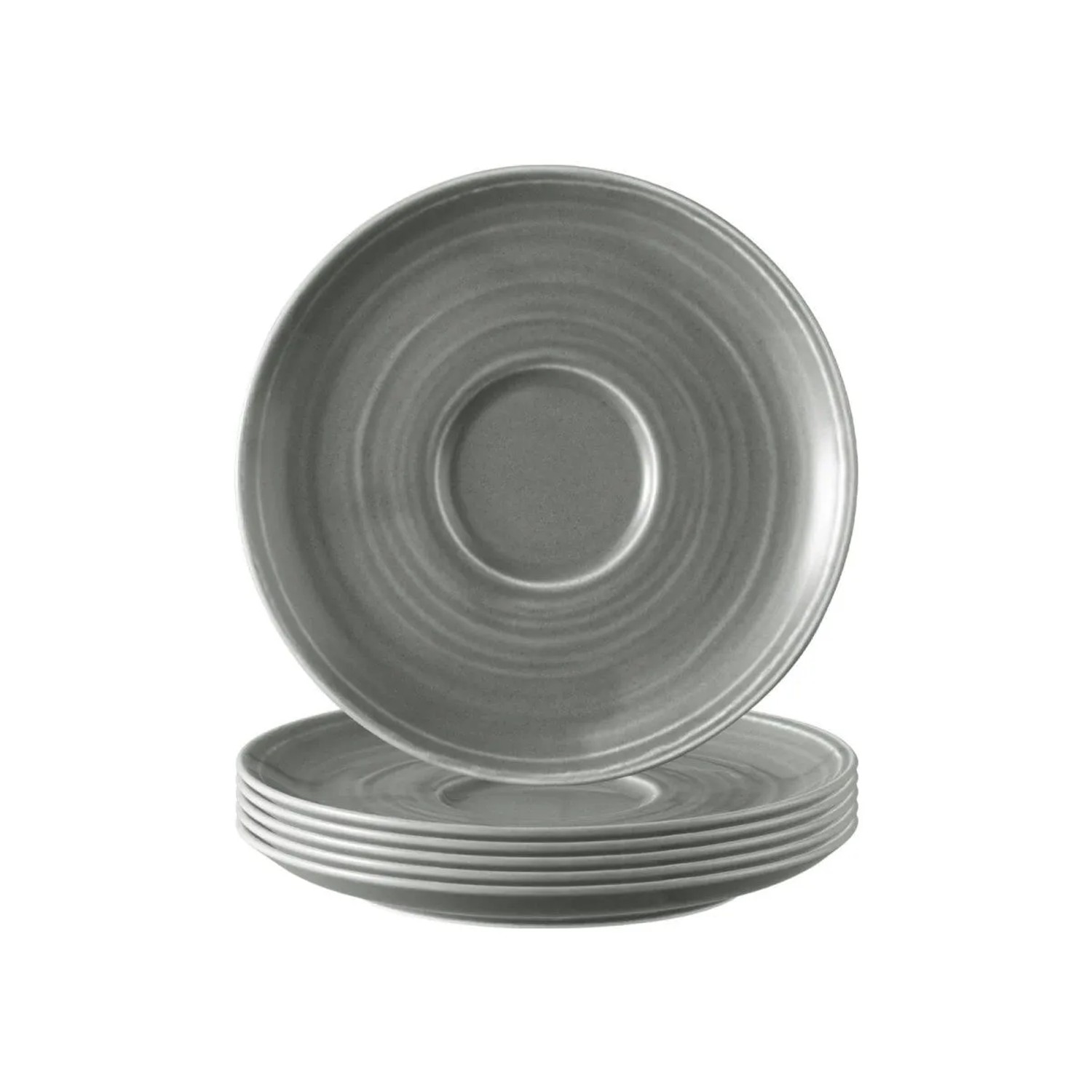 Seltmann Weiden Terra Kombi-Untertassen 16,1 cm 6er Set Perlgrau