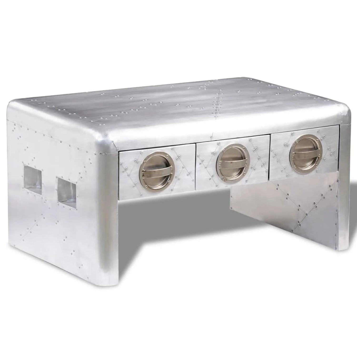 vidaXL Couchtisch mit 3 Schubladen Vintage Flugzeug-Stil 242119 günstig online kaufen