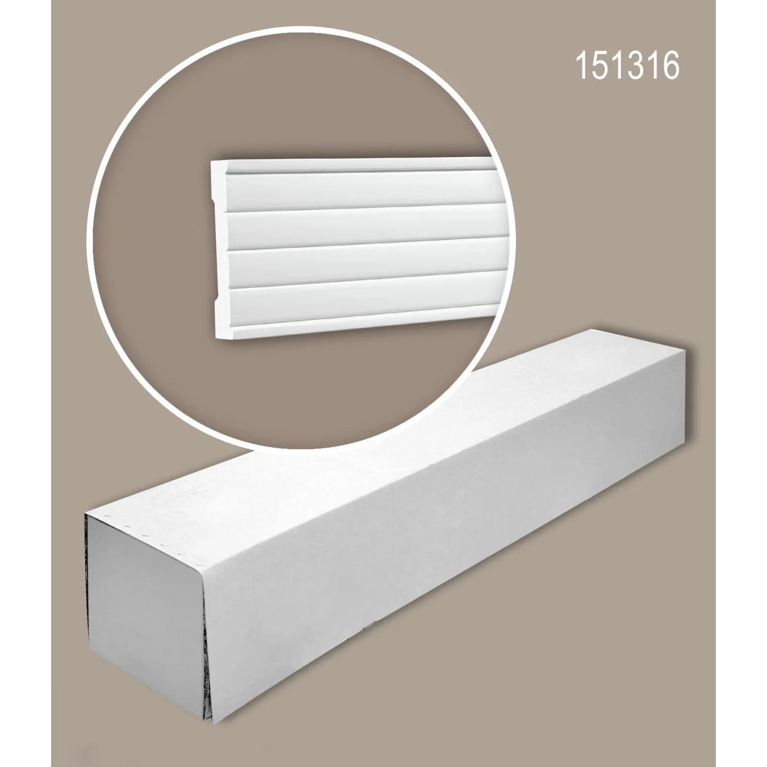 PROFHOME Wand- und Friesleisten Set, 16 Zierleisten (32 m) im Karton, weiß.