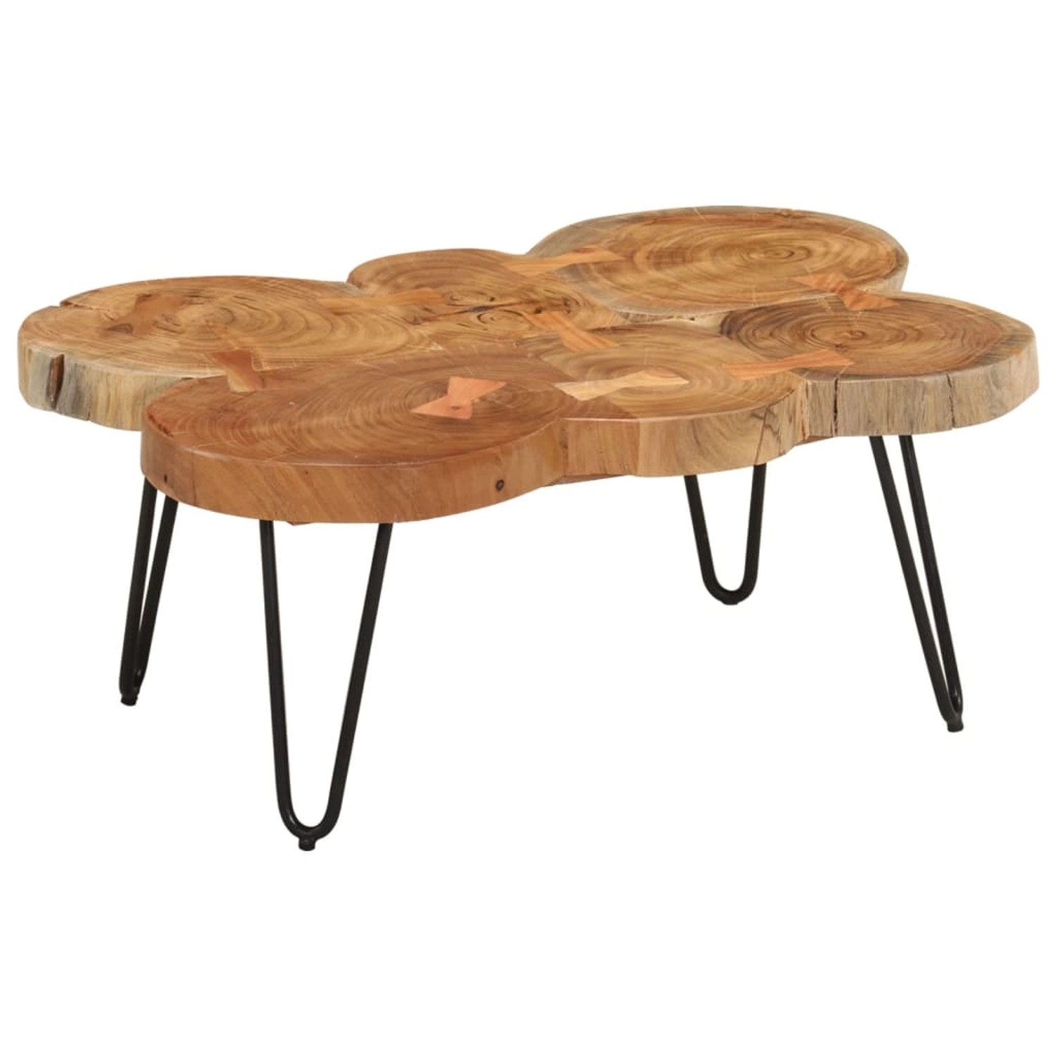 vidaXL Couchtisch 36 cm 6 Stämme Massivholz Akazie 353300 günstig online kaufen