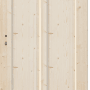 Zimmertür Landhaus Fichte Natur, 61x198,5 cm, DIN R, massive Holztür mit Schloss.