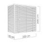 Graues Bertilo Holz-Gartenhaus Box 1, 208x103 cm, aus FSC®-zertifiziertem Holz mit Doppeltür.