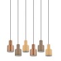 Moderne Trio Pendelleuchte Agudo, 6-flammig in Multicolor. Hängelampe für Wohn- und Essbereich.