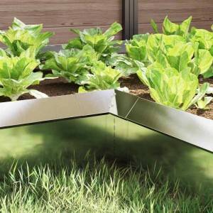 vidaXL Schneckenzaun Silber 10 x 10 x 25 cm Edelstahl 874873