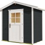 Lasiertes Holz-Gartenhaus Monza von OBI Outdoor Living mit Satteldach, 205x174 cm.