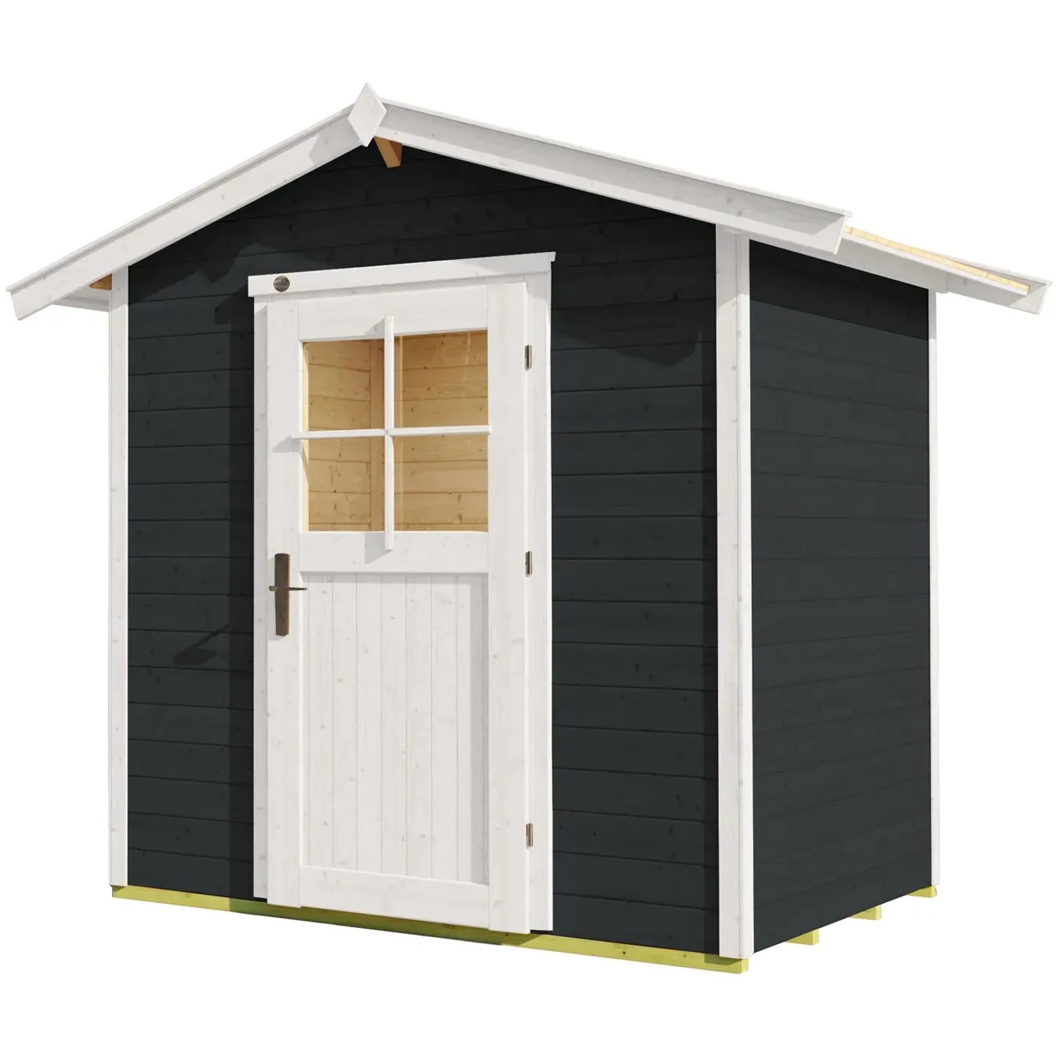 Lasiertes Holz-Gartenhaus Monza von OBI Outdoor Living mit Satteldach, 205x174 cm.